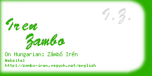 iren zambo business card